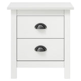 Bedside Cabinet Hill White 46x35x49.5 cm Solid Pine Wood 288904