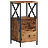 Bedside Cabinets 2 pcs Old Wood 34x35.5x70 cm Engineered Wood 857251
