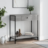 Console Table Grey Sonoma 75x34.5x75 cm Engineered Wood 834168