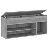 Shoe Bench Grey Sonoma 105x30x45 cm Engineered Wood 816057