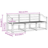 Outdoor Sofa Set 3 pcs Natural 3365952