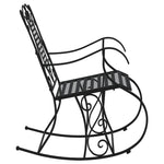 Rocking Bench 84 cm Black Steel 318830