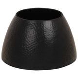 Coffee Table Hammered Aluminium 50x30 cm Black 359611