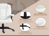 Boucle Six-Point Massage Office Chair - White T3398P330373