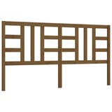 Bed Headboard Honey Brown 206x4x100 cm Solid Wood Pine 817863