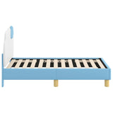 Toddler Bed Frame with Headboard Blue 70 x 140 cm PU 42011015