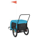 Pet Bike Trailer Blue and Black Oxford Fabric and Iron 94030