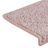 Stair Mats 15 pcs 65x21x4 cm Light Pink Rectangular Edge 326201