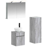 Bathroom Furniture Set 3 pcs Grey Sonoma 80 x 10.5 x 60.5 cm 3407460