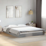 Bed Frame without Mattress Grey Sonoma 160x200 cm Engineered Wood 842012