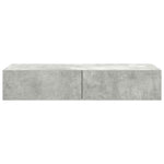 ZNTS Wall Shelf with Drawers Concrete Grey 100x36x19 cm Engineered Wood 859989