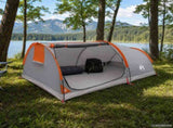 Hiking Tent Water-Resistant 1-Person Grey and Orange 42042232