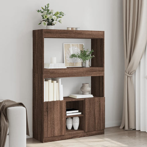 Highboard Brown Oak 92x33x140 cm Engineered Wood 3309615