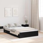 Storage Bed Frame Black oak 120 x 190 cm Engineered wood 3335326