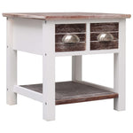 ZNTS Side Table Brown 40x40x40 cm Paulownia Wood 284067