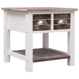 ZNTS Side Table Brown 40x40x40 cm Paulownia Wood 284067