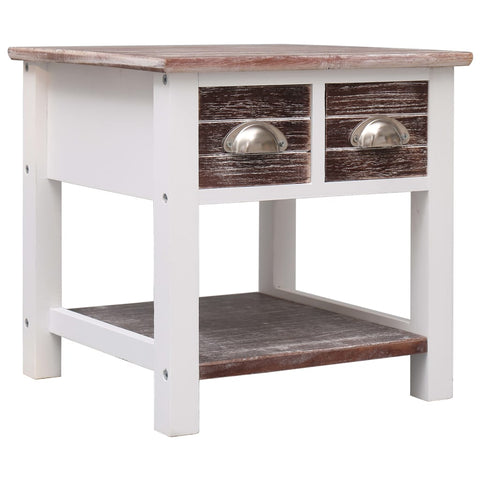 ZNTS Side Table Brown 40x40x40 cm Paulownia Wood 284067