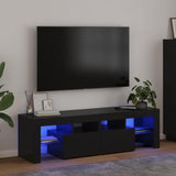 TV Cabinet with LED Lights Black 140x36.5x40 cm 804365