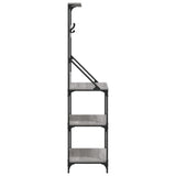 Baker's Rack with Hooks 4-Tier Grey Sonoma Engineered Wood 838961