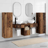 Bathroom Furniture Set 5 pcs Old Wood 33 x 34.5 x 100 cm 3405971