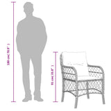 7 Piece Garden Dining Set with Cushions Grey Poly Rattan 3212068
