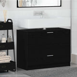 Bathroom Cabinet Black Oak 78 x 37 x 59 cm Engineered wood 868832