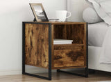 Bedside Table Smoke Oak 39.5 x 30 x 50 cm Engineered Wood 886658