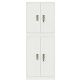 Storage Cabinet 2 pcs White 60 x 40 x 160 cm Steel Lockable 3438752