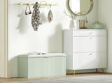Elegant Eight Shoe Bench, with Top Seat - Green T3398P344254