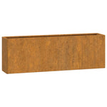 ZNTS Wall Planters 2 pcs Rusty Corten Steel 53x10x17 cm 823686