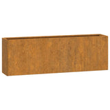 ZNTS Wall Planters 2 pcs Rusty Corten Steel 53x10x17 cm 823686