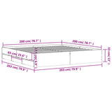 Bed Frame with Drawers without Mattress White 200x200 cm 3207245