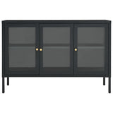 Sideboard Anthracite 105x35x70 cm Steel and Glass 336069