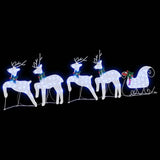 LED Reindeers 5 pcs White Fabric 3385889