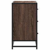 Bathroom Sink Cabinet Brown Oak 80x33x60 cm Engineered Wood 849283