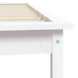 Bed Frame without Mattress White Single Solid Wood 820572
