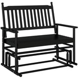 Glider Bench Black 118x70x104.5 cm Solid Wood Poplar 4008866