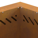 Smokeless Fire Pit Brown 48 x 48 x 51 cm Weathering Steel 858983