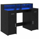 Desk with Drawer Black oak 120 x 55 x 91 cm Engineered wood 3365609