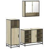 3 Piece Bathroom Furniture Set Sonoma Oak Engineered Wood 3301001