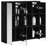 Bathroom Mirror Cabinet Black Oak 63.5 x 16 x 62.5 cm 889152