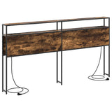 Storage Headboard with Shelf Smoked oak 180 cm Engineered wood 859767