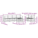 Outdoor Sofa Set 7 pcs Natural Solid Acacia Wood 3374424