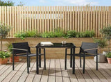 Outdoor Furniture Set 3 pcs Black and Anthracite Textilene 3422885