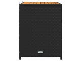 Cabinet Black 70 x 50 x 87 cm Polyester and Roly Ratten 42026912