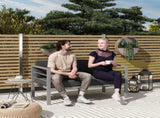 Two-Seater Aluminium Garden Sofa - Grey T3398P314165