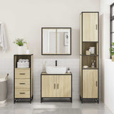 ZNTS Bathroom Cabinet Sonoma Oak 35x37.5x100 cm Engineered Wood 849250