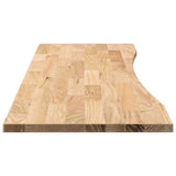 Desk Top Untreated 160x50x2.5 cm Solid Wood Oak Rectangular 4009011