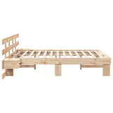 Bed Frame with Headboard Brown 160 x 200 cm Solid Pine Wood 3385682