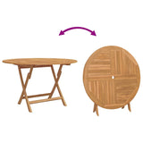 Garden Dining Set Folding 5 pcs Brown Solid Teak wood 3385970